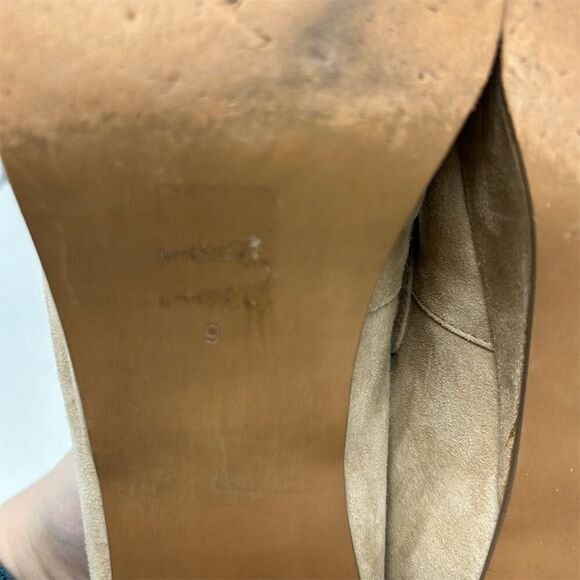 Jeffrey Campbell Women's Platform Loafers Size 9 Nude Suede Preppy Casual - Picture 10 of 14